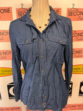 Charger l'image dans la galerie, Eddie Bauer Dark Blue Denim-Look Shirt (Size M)