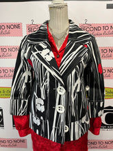 Cargar imagen en el visor de la galería, Joseph Ribkoff B&W Crop Jacket (Size 8)
