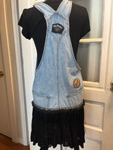 Load image into Gallery viewer, Upcycled Denim Overall Dress (Size Small)