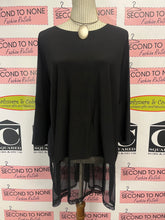 Cargar imagen en el visor de la galería, Black Sheer Hem Tunic (Size XXL)