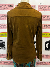 Cargar imagen en el visor de la galería, Brown Suede Like Long Sleeve (Size 6)