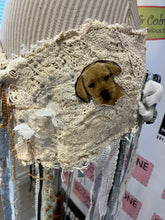 Cargar imagen en el visor de la galería, Upcycled Fabric & Ribbons Belt Overlay (Dog Theme)
