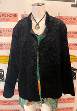 Cargar imagen en el visor de la galería, Alfred Dunner Black Soft Textured Dress Coat (Size M/L)