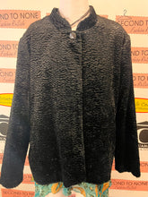 Cargar imagen en el visor de la galería, Alfred Dunner Black Soft Textured Dress Coat (Size M/L)