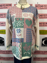 Load image into Gallery viewer, Vintage Primitive Eyes Knit Sweater (Size M/L)