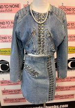 Cargar imagen en el visor de la galería, Santana 1980s/90s Heavily Studded Denim Matching Set (Fits Like S)