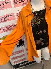 Cargar imagen en el visor de la galería, Dramatic Orange Hi-Low Button Front Blouse (Size L)