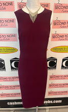 Load image into Gallery viewer, Vintage Burgundy 2pc Dress & Overlay Set (Size 12)