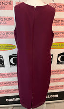 Load image into Gallery viewer, Vintage Burgundy 2pc Dress & Overlay Set (Size 12)