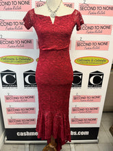 Load image into Gallery viewer, NWT Red Lace Evening Gown (Size 10)