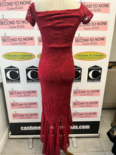 Load image into Gallery viewer, NWT Red Lace Evening Gown (Size 10)