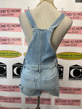 Load image into Gallery viewer, Lightwash Denim Short Overalls (Size S)