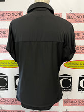 Load image into Gallery viewer, DKNY Gold Black Mesh Overlay T-Shirt (Size L)