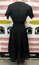Cargar imagen en el visor de la galería, 100% Cotton Black BOHO Dress