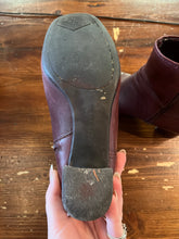 Load image into Gallery viewer, Nine West Burgundy Leather Ankle Booties (Size 6.5)