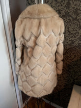 Load image into Gallery viewer, RARE Vintage Diamond/Leather Pattern Mink Coat (Size S/M)