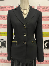 Charger l'image dans la galerie, Kasper Black & Gold Blazer (Size 10)