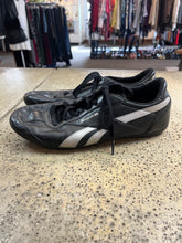 Load image into Gallery viewer, Vintage Black Leather Reebok Classic Silver Running Shoes (Size 9.5, fit small)