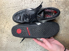 Load image into Gallery viewer, Vintage Black Leather Reebok Classic Silver Running Shoes (Size 9.5, fit small)
