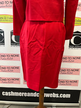 Load image into Gallery viewer, Vintage Eaton’s Cherry Red Wool Skirt & Jacket Set (Size MP)