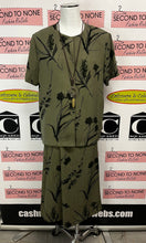 Load image into Gallery viewer, Vintage Olive & Black Printed Skirt & Shirt Set (Size L/XL)