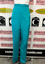 Load image into Gallery viewer, Vintage Shomi 100% Silk Teal Pant Suit Set (Size 10)