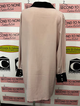 Load image into Gallery viewer, Dusty Rose Pearl Button Shirt Dress (Size S)