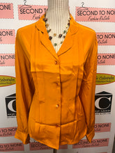 Load image into Gallery viewer, Vintage Mustard Button-Front Blouse (Size 14)