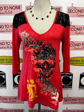 Cargar imagen en el visor de la galería, Harley Davidson Bright Coral/Lace Tee (Size Large)