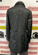 Cargar imagen en el visor de la galería, Danier Mixed Canvas & Leather Sleeve Coat (Size M)