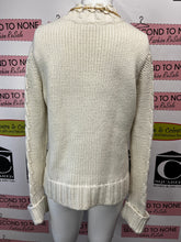 Cargar imagen en el visor de la galería, Point Zero Nicole Benisti Ivory Chunky Crop Knit Sweater (Size L)