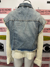 Load image into Gallery viewer, Vintage Look Denim Cut Off Vest (Size M)