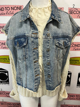 Cargar imagen en el visor de la galería, Point Zero Nicole Benisti Ivory Chunky Crop Knit Sweater (Size L)