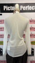 Cargar imagen en el visor de la galería, Valentina White Sheer & Rose Gold Sequin Top (Size M/L)