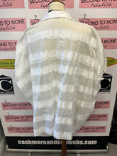 Load image into Gallery viewer, White Burn-Out Button-Front Shirt (Size 1X/2X)