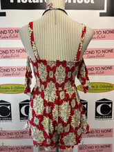 Load image into Gallery viewer, Red Printed Tank with Shoulder Aceents (Size M)