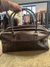 Load image into Gallery viewer, Vintage Bath & Body Works Faux Alligator Duffle Bag