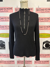 Load image into Gallery viewer, Maggie Rhinestone Collared Sweater (Size L)