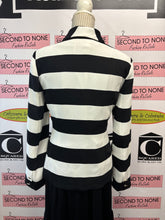 Load image into Gallery viewer, Cartise Black & White Striped Blazer (Size 10)