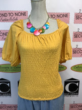 Load image into Gallery viewer, Addition Elle Daisy Yellow Peasant Top (Size 3X)