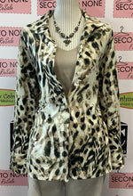 Load image into Gallery viewer, Cheetah Print Blazer Blouse (M)