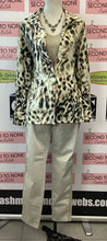 Load image into Gallery viewer, Cheetah Print Blazer Blouse (M)