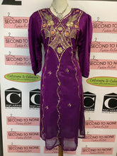 Load image into Gallery viewer, Purple Beaded & Embroidered Dress (Size M/L)
