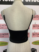 Load image into Gallery viewer, Black Satin Corset Top (Size M)