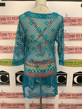 Load image into Gallery viewer, Creations Blue Mesh Coverup (Size M)