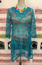 Load image into Gallery viewer, Creations Blue Mesh Coverup (Size M)