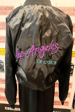 Load image into Gallery viewer, Vintage Swingster 90s Black Satin Bomber Jacket (Size L)