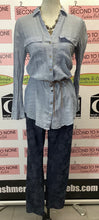 Load image into Gallery viewer, Dynamite Soft Denim Top w/Braided Belt (S)