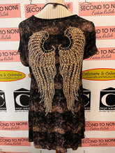 Charger l'image dans la galerie, Blinged Out Angel Wing T-Shirt (Size M)