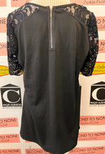 Charger l'image dans la galerie, NWT Lace Sleeve Faux Leather Tunic (Size L)